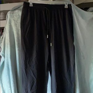 Black warm up joggers